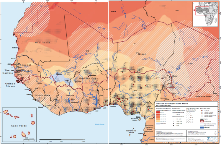Sahel temp map